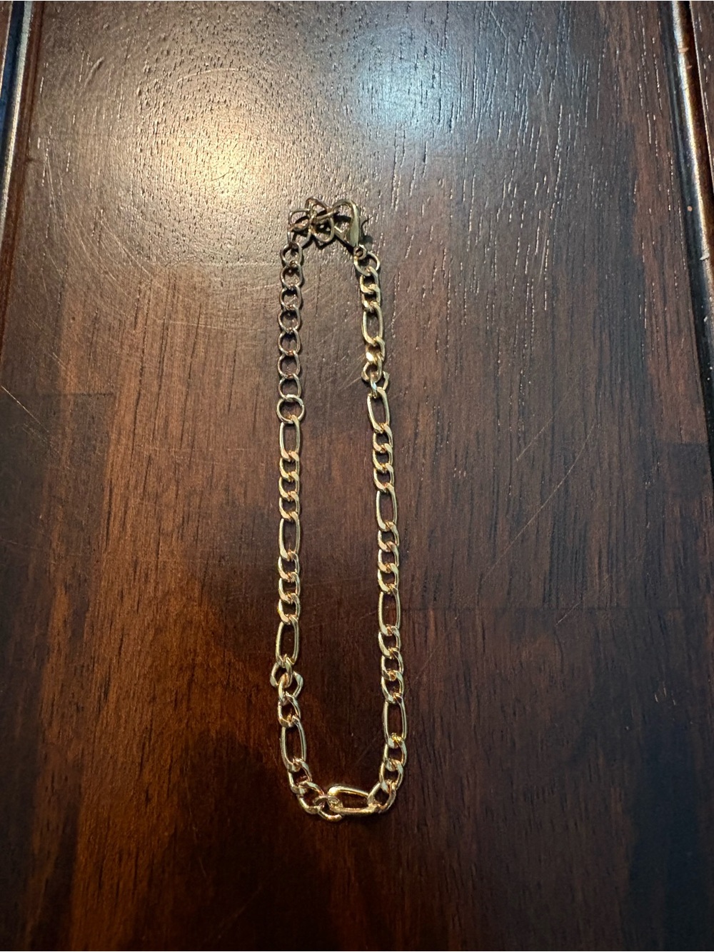 Gold toned chain bracelet